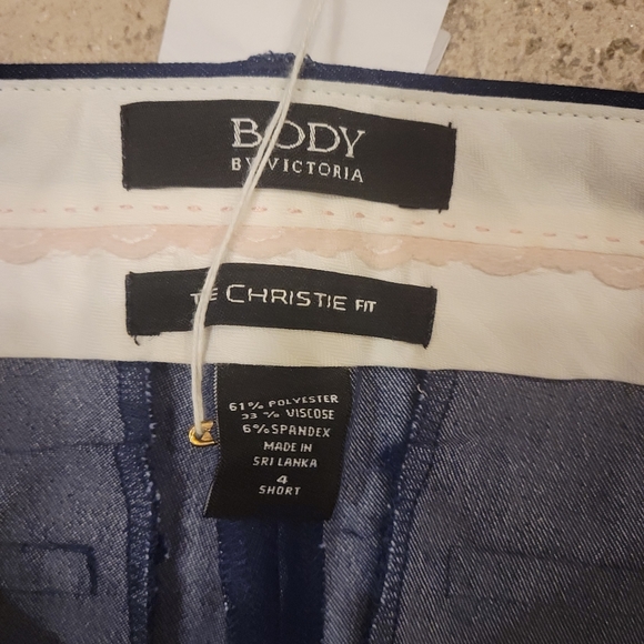 Body by Victoria the Christie that pants blue size 4 short - Picture 2 of 3